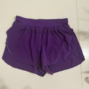 lululemon fast and free split short collegiate purple